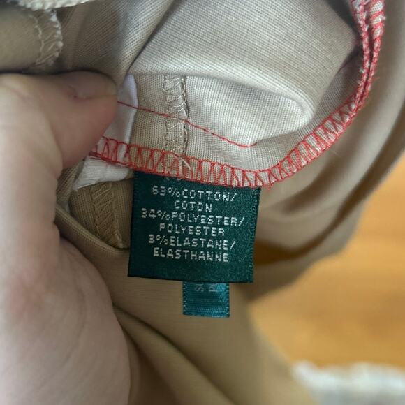 Ralph Lauren Orange Tan & White Stripe Nautical Square Neck Sheath Dress - Picture 7 of 8